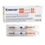 Клексан 6000 МЕ 0,6 мл № 2 шприц