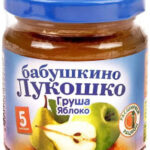 Лукошко Пюре Груша без сахара с 3,5 мес